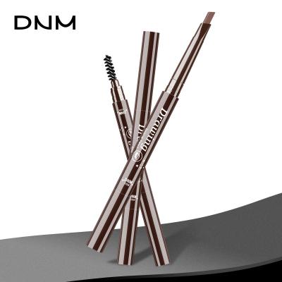 China Dnm 5 Color Waterproof Double Headed With Eyebrow Brush Slim Waterproof Eyebrow Pencil for sale