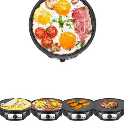 China Single Pan Electric Griddle Pancake Maker Cooktop - 12 Inch Aluminum Hot Pan with Non-Stick LED Indicator Lights and Adjustable for sale