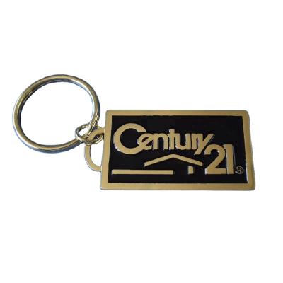 China Zinc Alloy Rectangle Shaped Custom Engraved Logo Company Souvenir Metal Gifts Customized Keychains for sale