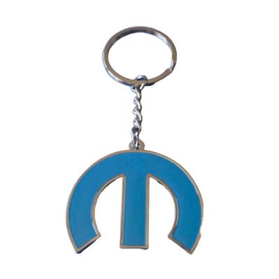 China Metal M Shaped Injection Customized Soft Enamel Zinc Alloy Metal Keychains for sale