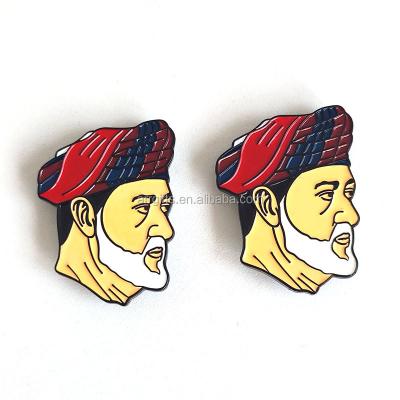 China China Oman Sultan Soft Enamel Black Metal Lapel Pin Oman National Day Haitham Magnetic Badge Emblem Pin for sale