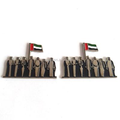 China UAE National Day Gifts Brooch UAE Spirit Of The Unions Soft Enamel Magnet Lapel Pin Badges China Factory for sale