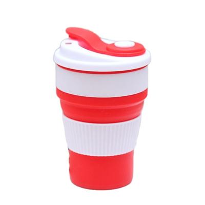 China Hot Sales 400ml Portable Factory Modern Design Convenient Portable Silicone Cup With Lids Drinking for sale