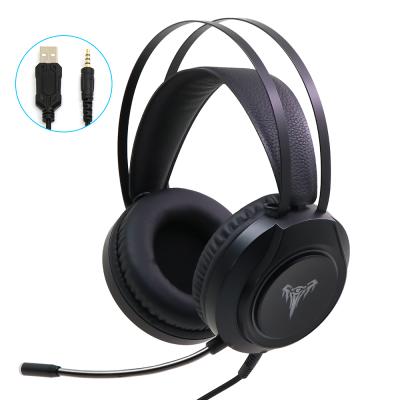 China Free Sample Durable Gaming Earphone, Big Size Black Gaming Headset Breathing Effects, Comfortable Cloud Gaming Headset For PC&PS 4 for sale