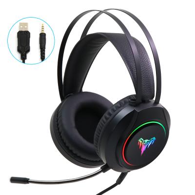 China Fashion Amazon Hit Headphones Gamer Wired Headphones In-Ear Gaming Headphones HD Headphones With RGB Light for sale