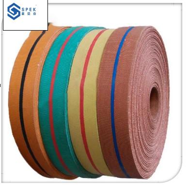 China Flat Tape Canvas Conveyor Belt Yellow Rubber Industrial Conveyor Belt for sale