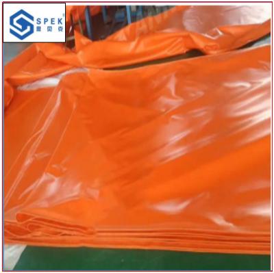 China Orange Waterproof  PVC  Coated Chicken Manure Conveyor Belt for farming for sale