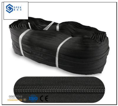 China Nylon Zipper Accessories 8#  10#  Thick And Strong Zipper Black White Tape Zipper Roll For Tents Clothes for sale