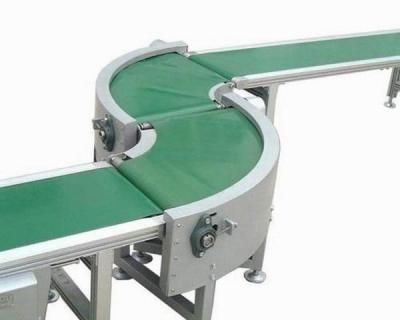 China Blue white green pvc turn curve 90 degree conveyor belt 180 degree conveyor belt for sale