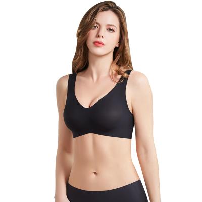 China Morden Style Women Seamless High Quality Comfortable Slim Strap Radio Bralette Cup Lift Up Elastic Body Shaping Seamless Ladies Bra for sale