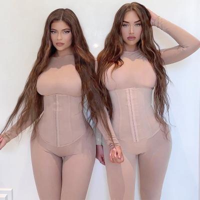 China ZTC 333 High Quality Romper Breathable Sexy 2 Piece Overalls Ladies Women's Two Piece Jumpsuit Women Nude Set for sale