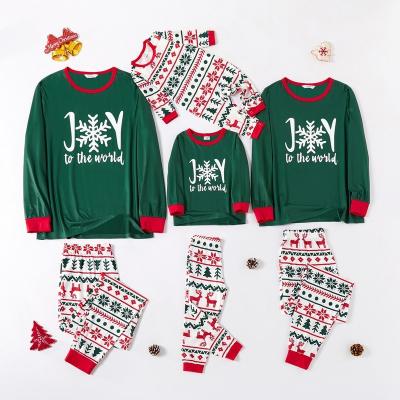 China Breathable Christmas Pajamas Family Clothing Home Wear Christmas Pajamas Sets Parent-child Outfit for sale