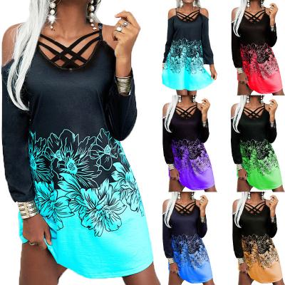 China Anti-Wrinkle Fashion Popular Fashion Backless Dress Galleries Casual Sexy Girls Mini Dress With Long Sleeve for sale