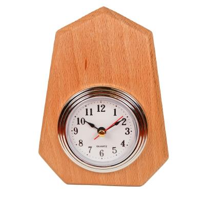 China Antique Style Desk&Table Decorative Clock Solid Wood Wooden Clock Quartz Movement Table Clock New Design for sale