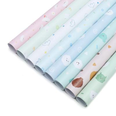 China 50*75cm Waterproof Fresh Tie 80gsm Kraft Paper Gift Wrap Paper For Birthday Wedding Baby Shower Hanukkah Christmas for sale