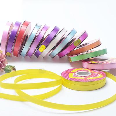 China 1.2CM*30Y Smooth Solid Color Plastic Satin Favorable Price Ribbon For Decorate Flower Bouquet Cosmetic Gift Box for sale