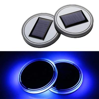 China Stocked LED Lights For Interior Solar Powered Car LED Cup Mats for sale