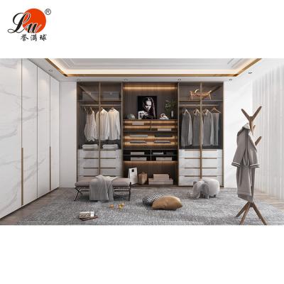 China Adjustable Custom Glass Bedroom Wardrobes Outdoor Marble Swing Door Wardrobe (Other) Designs L Shaped Bedroom Wardrobe for sale