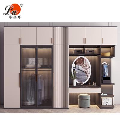 China (Other)Adjustable Modern Wooden Wardrobes Design Fit Modern Solid Wood Bedroom Wardrobe Sliding Door Wardrobe Furniture for sale