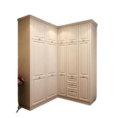 China (Other) Discounted Price HPL Melamine Veneer Adjustable MDF 4 Door Wardrobe for sale