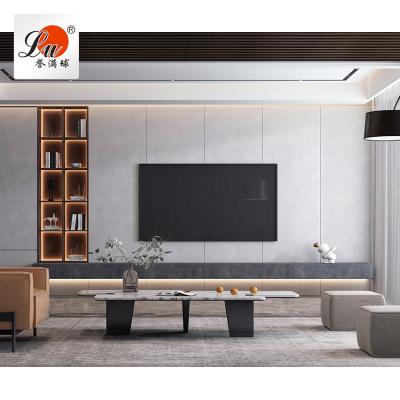 China Modern Simple Wooden Adjustable TV Stand White Combination TV Wall Unit (The Other) Nordic Stylish Cabinet for sale