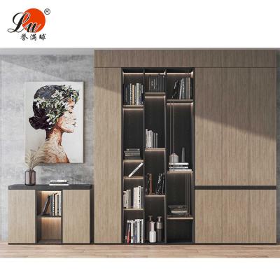 China Adjustable Custom Single Wood Book Cabinet Student Room Partially Enclosed File Cabinets (Others) Storage for sale