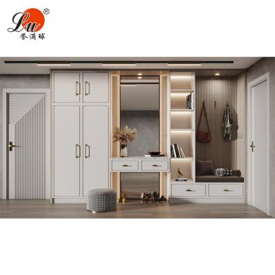 China (Other)Adjustable Shoe Cabinet With Seat Furniture High Capacity Entryway White Cabinet Modern Wooden Shoes Cabinet for sale