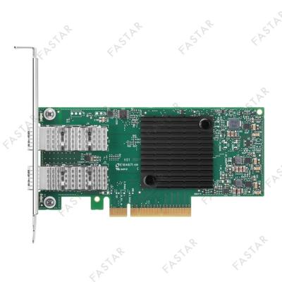 China Server Factory Wholesale MCX4121A-XCAT 10/1GbE 3.0 x8 Dual Port Ethernet Adapter ConnectX-4 PCIe Card FOR NVIDIA mellanox for sale