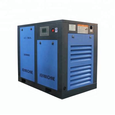 China Lubricated 22KW 30HP Air Cooled Screw On Air Compressor delivering 113 CFM @ 145 PSI for sale