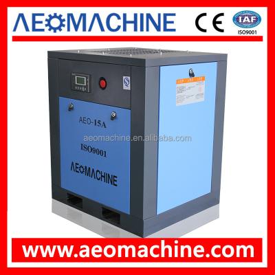 China 15KW Industrial Screw Type Lubricated Air Compressor With Vertical Air Receiver Tank (Compressed Air Tank) for sale