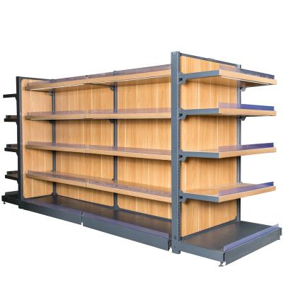 China Single Sided Supermarket Display Rack Supermarket Commercial Shelf Rack for sale