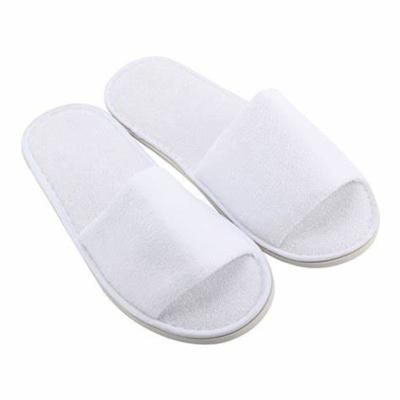 China Wholesale Disposable Terry Open Toe Cheap Hotel Bathroom Slippers for sale