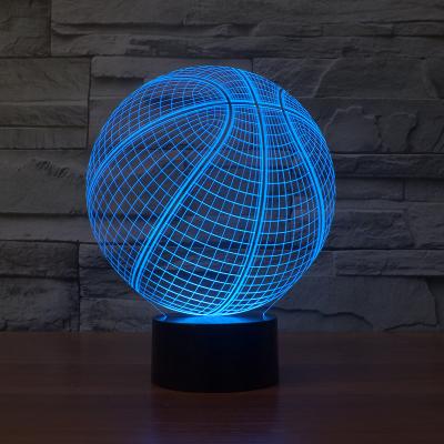 China Modern FS 2931 Wholesale OEM 3d Effect Basketball Illusion Led Night Light For Kids Gift Stunning Projector for sale