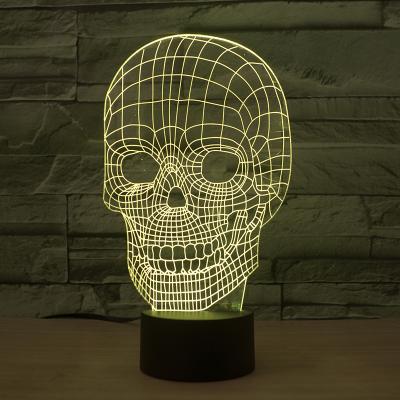 China FS-2815 Modern Christmas Novelty Product 3D LED Light Online Wholesale Skull With Skull Shape for sale