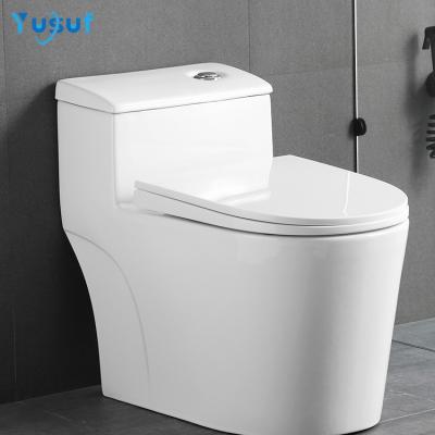 China European White Ceramic Toilet Siphon Double-Flow Good Quality Bathroom WC Ceramic Toilet for sale