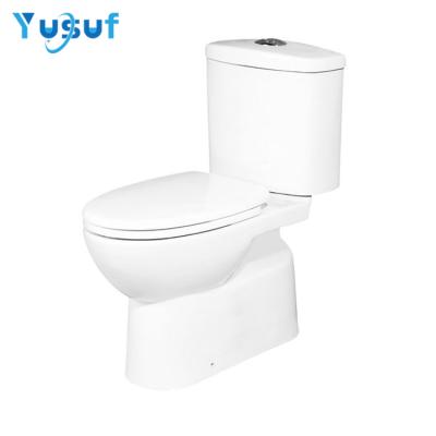 China Double-Flow CE Modern Ceramic Ivory White Washdown Toilet For Bathroom Sale for sale