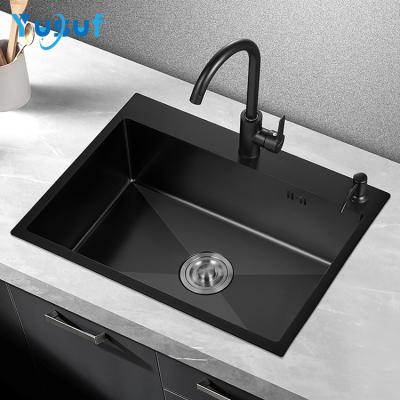 China With Faucet Modern Stainless Steel Kitchen Sink Rectangle Black Handcrafted Sink In Kitchen for sale