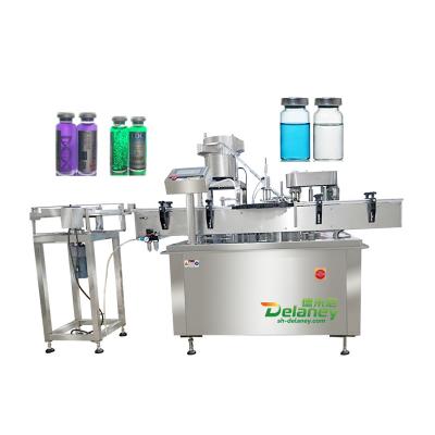 China Machinery & Hardware small glass bottle washing tunnel sterilization filling capping labeling visual check GMP standard  injection vial filling cappi for sale