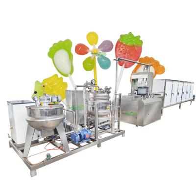 China Food round 2 color lollipop PLC control hard candy die forming machine for sale