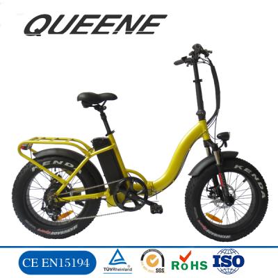 China High quality QUEENE/bafang aluminum alloy 500W fat tire 20 inch folding electric bike seagull electric bikes for sale