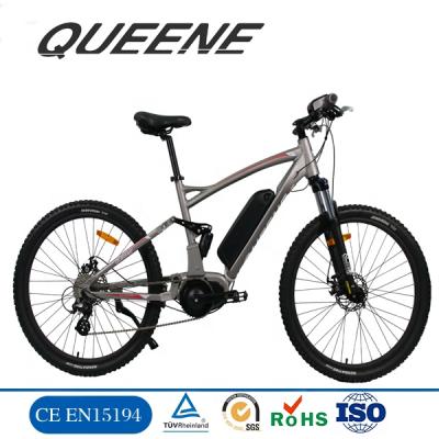 China bafang mid drive electric bike 8fun aluminum alloy QUEENE/250W 350W mid drive electric biciclele motor fat tire for sale