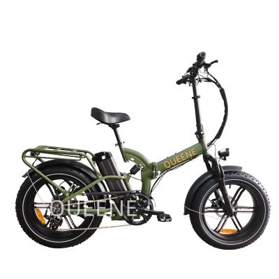 China QUEENE Aluminum Alloy Warehouse/EU UK USA Ebike 20 In Fat Tire Electric Bike 750w 48v Foldable Electric Bike for sale