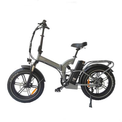 China Fat QUEENE/New design aluminum alloy full suspension electric tire 750W 1000W folding e bike for sale