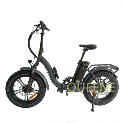 China Aluminum Alloy QUEENE Low Step / Through 20 Inch Sports Ebike Fat Bike Folding Folding Fat Tire Electric Bicycle for sale