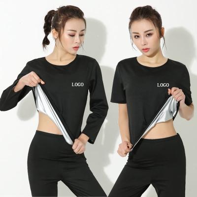 China Fat Burning LOGO Ladies Customizable Slim Fit Sports Burning Tops Gym Running Sweated Short Sleeve T-Shirt for sale