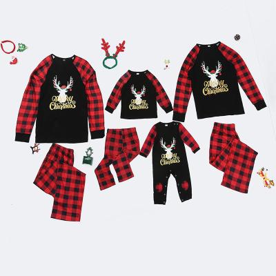 China The new autumn and winter thermal suits, family Christmas printed home use, pajamas, parent-child use for sale