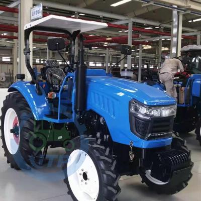 China Newest Powerful 754TB Small Mini Farm Tractor Cylinder Training Ariculture Multifunctional Engine 75HP 4WD Farm Tractor For Sale for sale