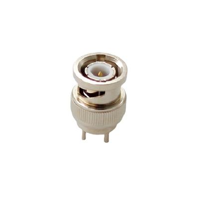 China Waterproof RF Antenna Electrical Wire RF Coaxial Connector 50ohm BNC Male Straight Terminals For P.C.B Mount for sale