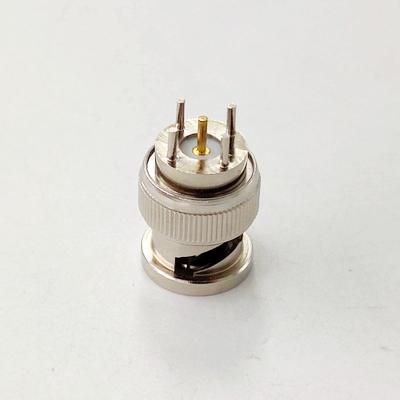 China Waterproof RF Antenna Electrical Wire RF Coaxial Connector 50ohm Male Straight Connector BNC For P.C.B Mount for sale