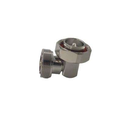 China Waterproof RF Electrical Wire Male RF Coaxial Connectors 7/16 DIN To 7/16 Female Right Angle Adapter RF Connector Terminals for sale